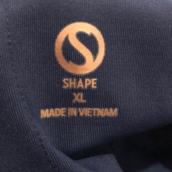 SHAPE activewear navy blue mesh panels leggings size Large - Picture 10 of 11